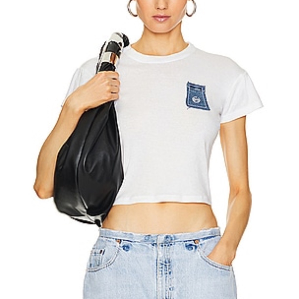 SAMI MIRO VINTAGE Scrap Mini Tee in White & Blue